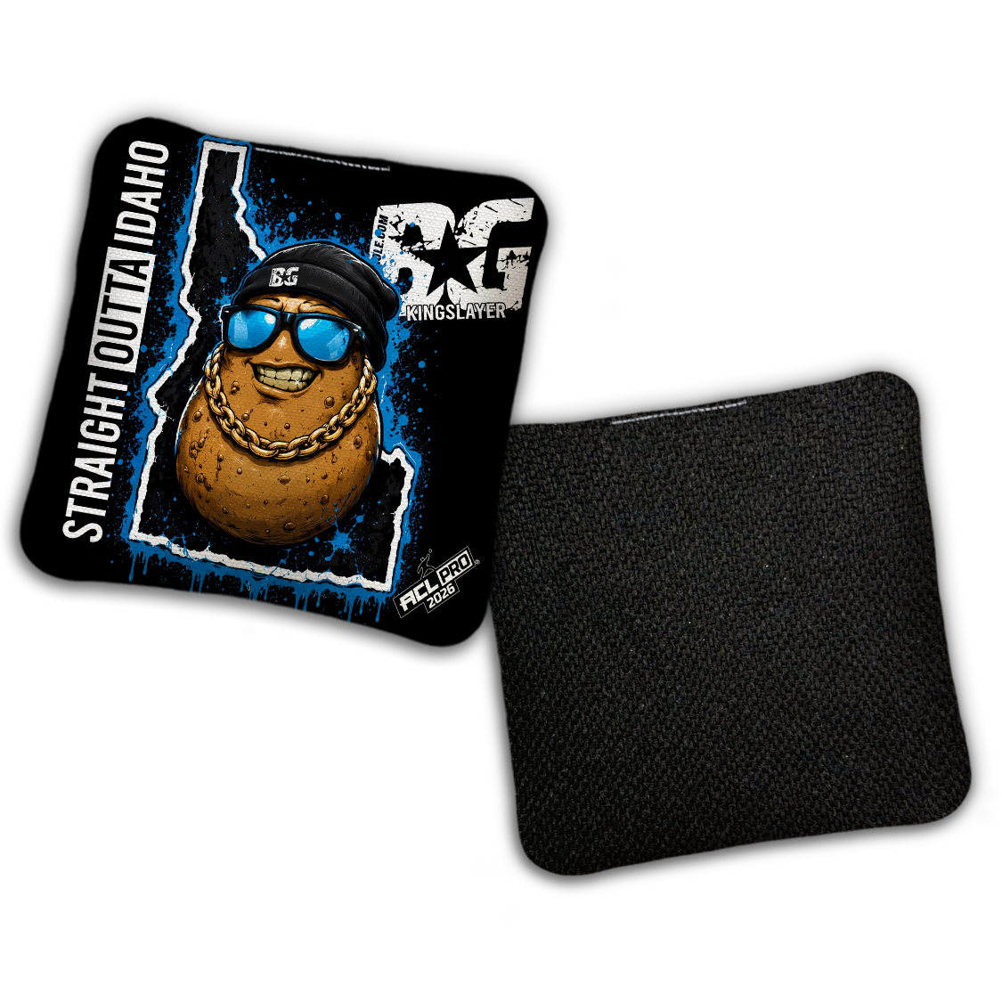 2026 BG Multiple Bag Models "Straight Outta Idaho" - ACL Pro Stamped Cornhole Bags - SET OF 4 BAGS