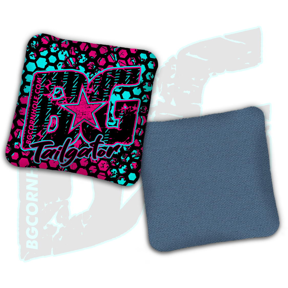 BG Multiple Bag Models  - "Neon Honeycomb" - Non Stamped Cornhole Bags - SET OF 4 bags