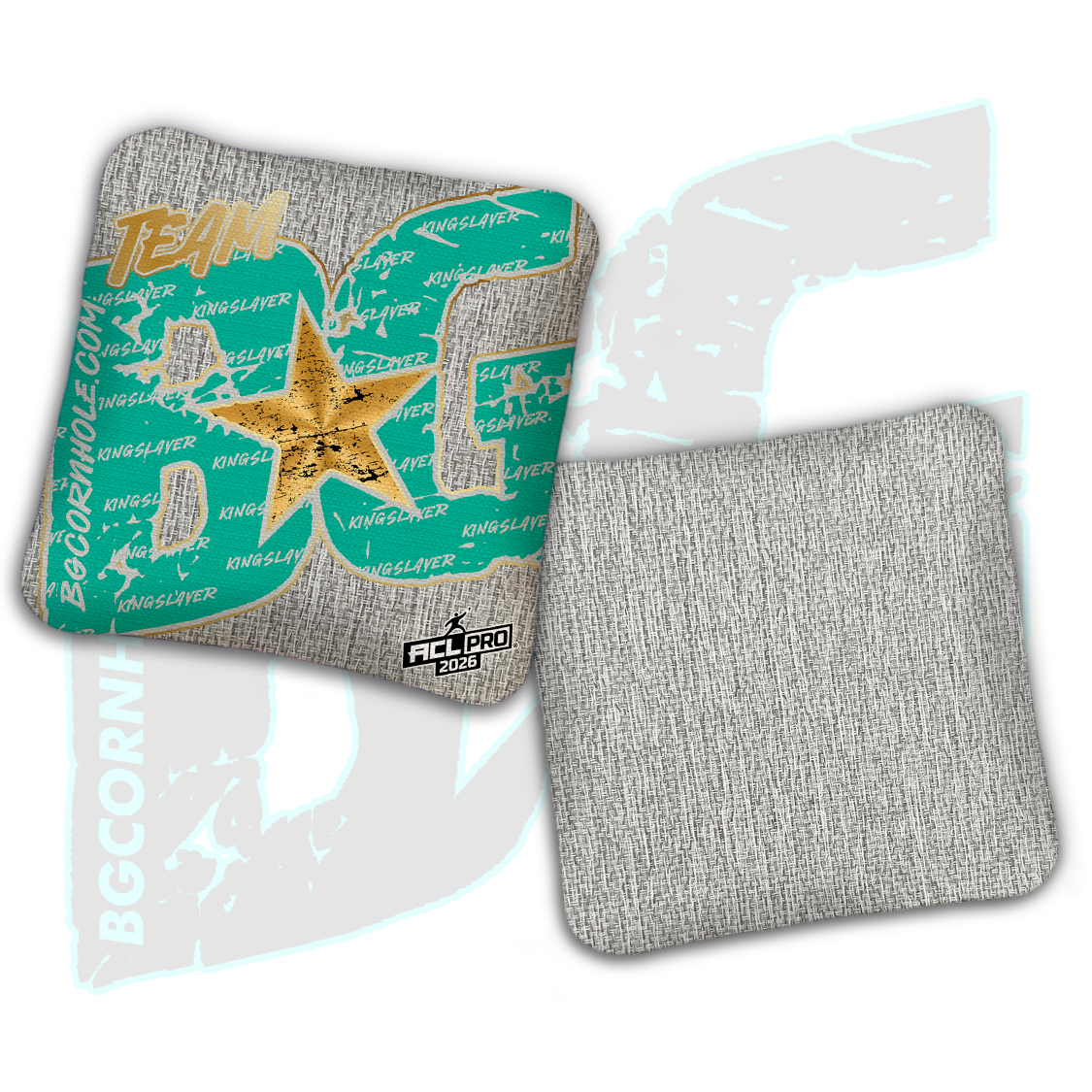2026 BG Kingslayer "Big BG Colormatch" - ACL Pro Stamped Cornhole Bags - SET OF 4 BAGS