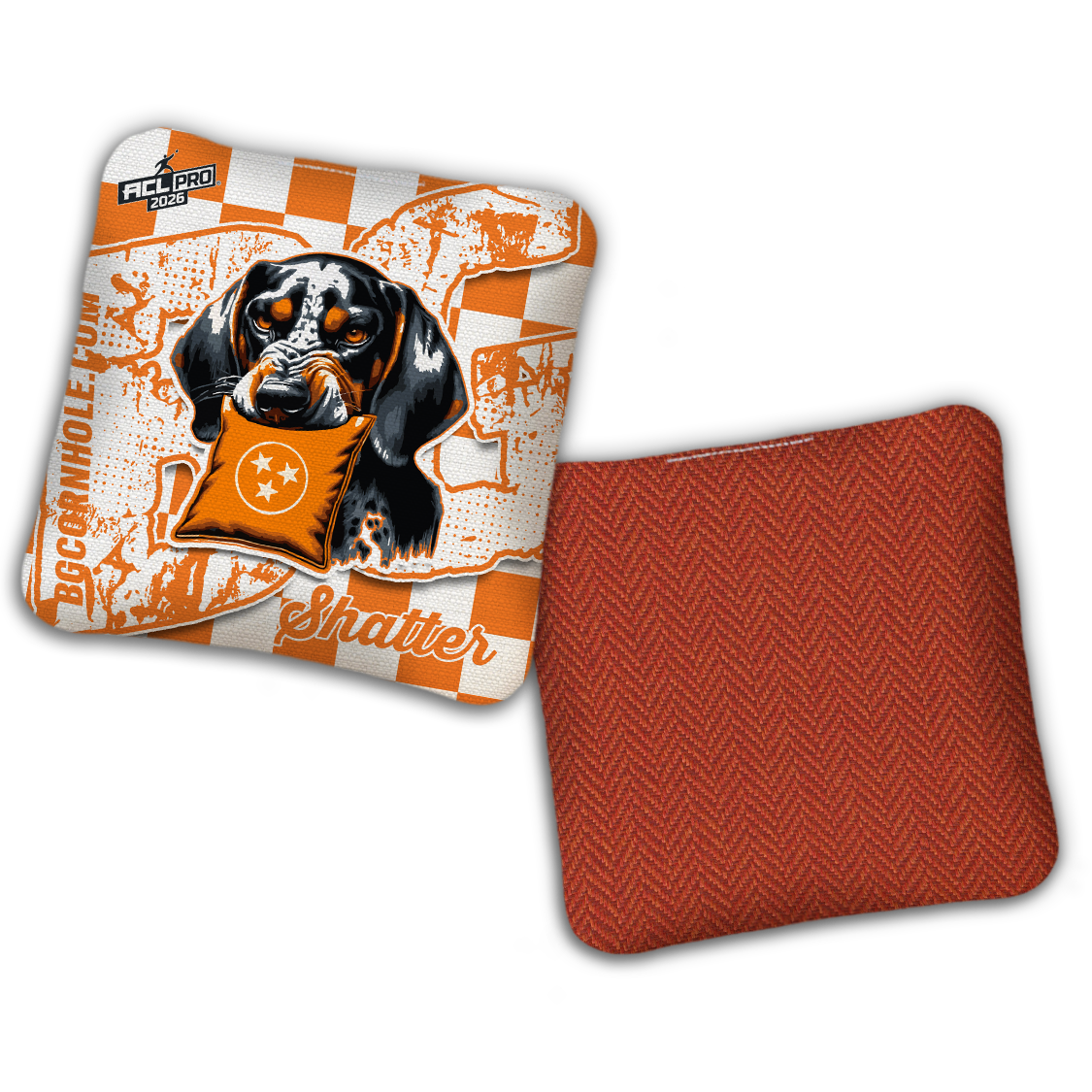 2026 BG Multiple Bag Models "Tennessee Collage” Collab - ACL Pro Stamped Cornhole Bags - SET OF 4 BAGS