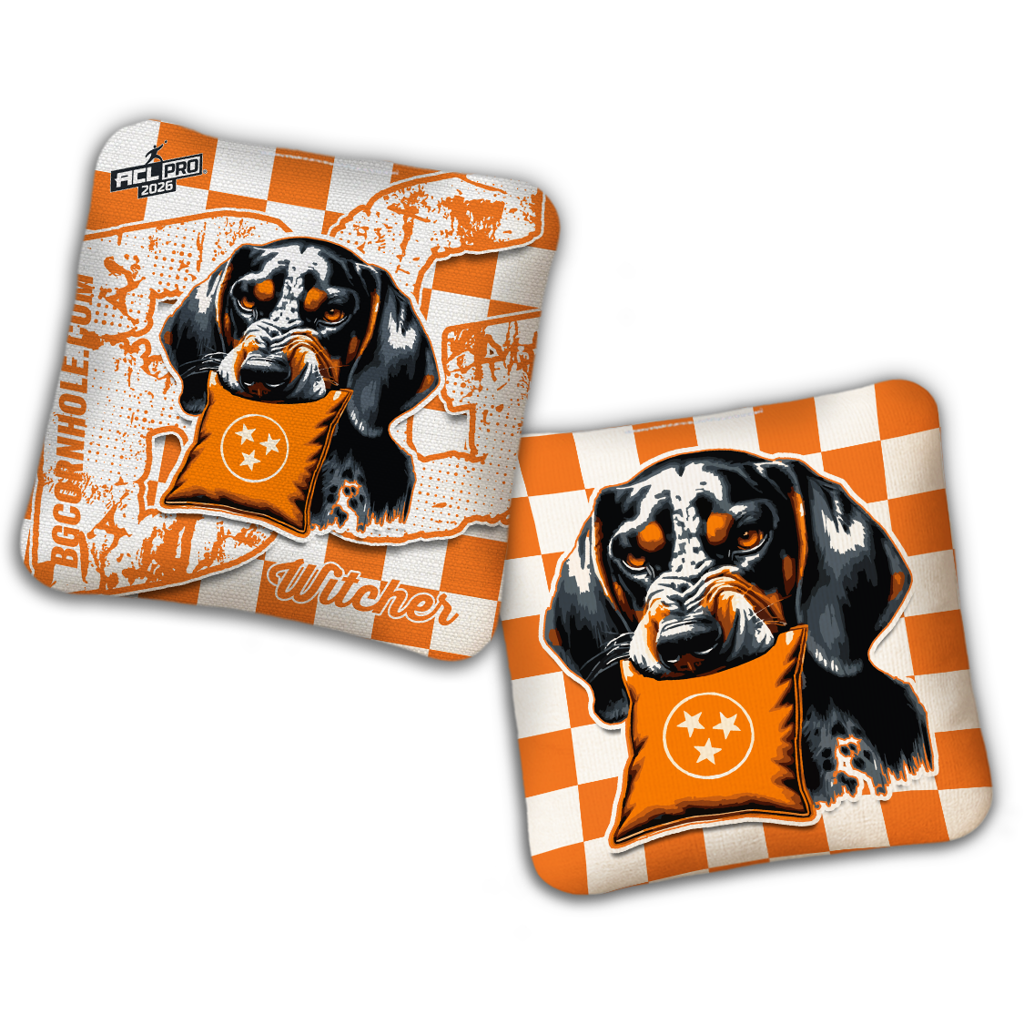 2026 BG Multiple Bag Models "Tennessee Collage” Collab - ACL Pro Stamped Cornhole Bags - SET OF 4 BAGS