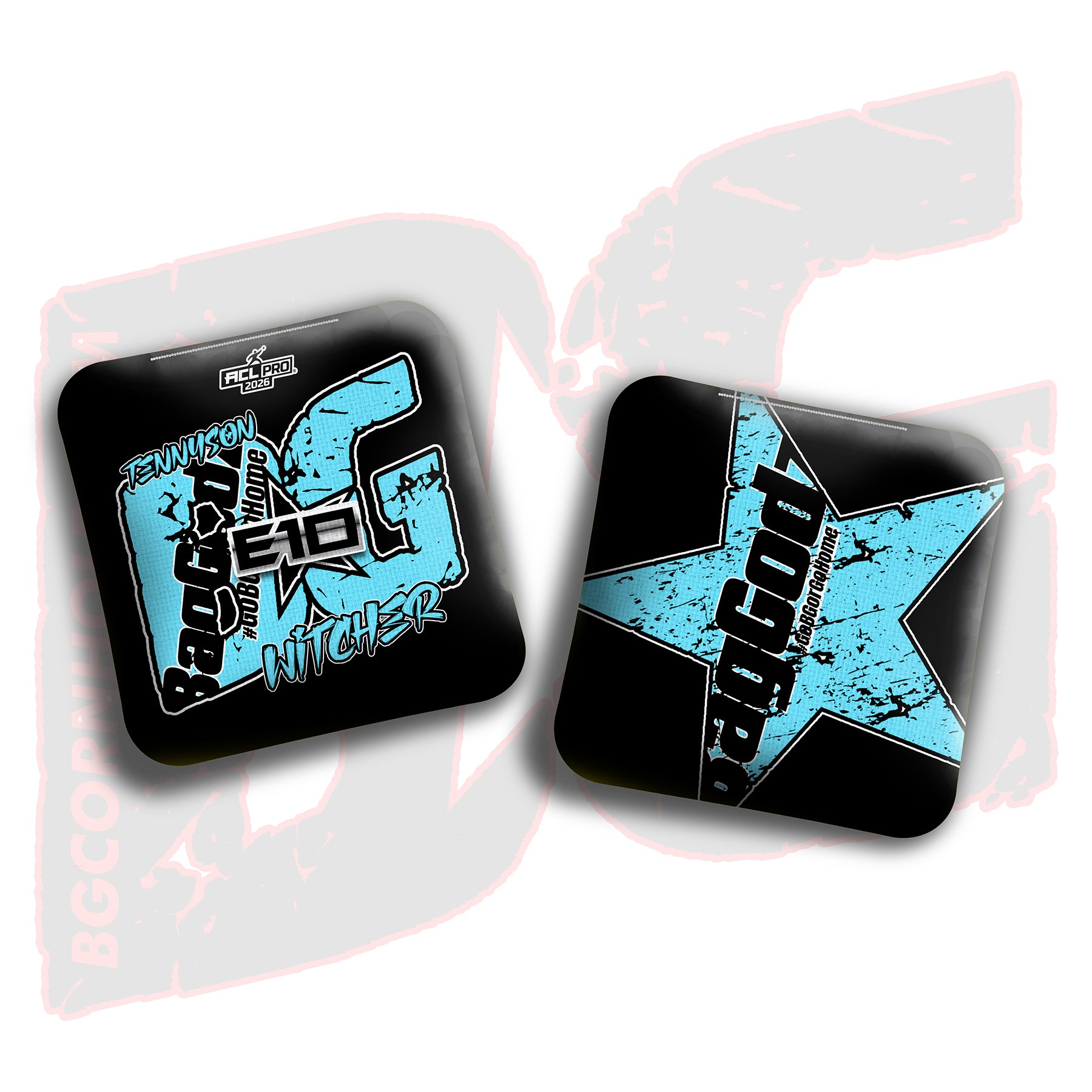 2026 BG Multiple Bag Models - "Elizabeth Tennyson” - ACL Pro Stamped Cornhole Bags - SET OF 4 BAGS
