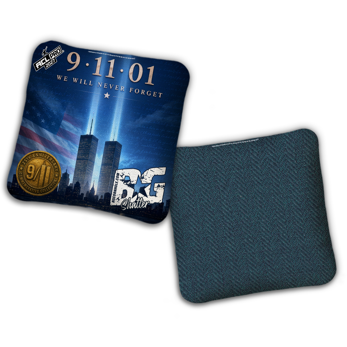 2027 BG Multiple Models “9.11 25th Anniversary" - ACL Pro Stamped Cornhole Bags - SET OF 4 BAGS