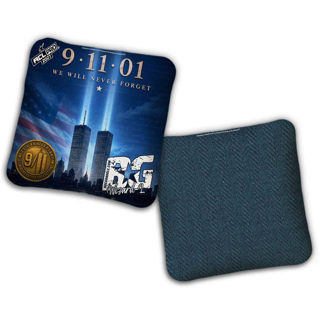 2027 BG Multiple Models “9.11 25th Anniversary" - ACL Pro Stamped Cornhole Bags - SET OF 4 BAGS