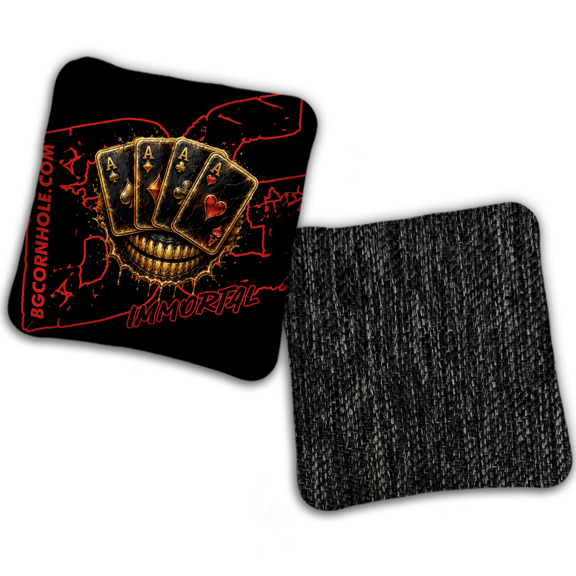 UNSTAMPED BG Multiple Bag Models "DEAD MANS HAND " - Cornhole Bags - SET OF 4 BAGS