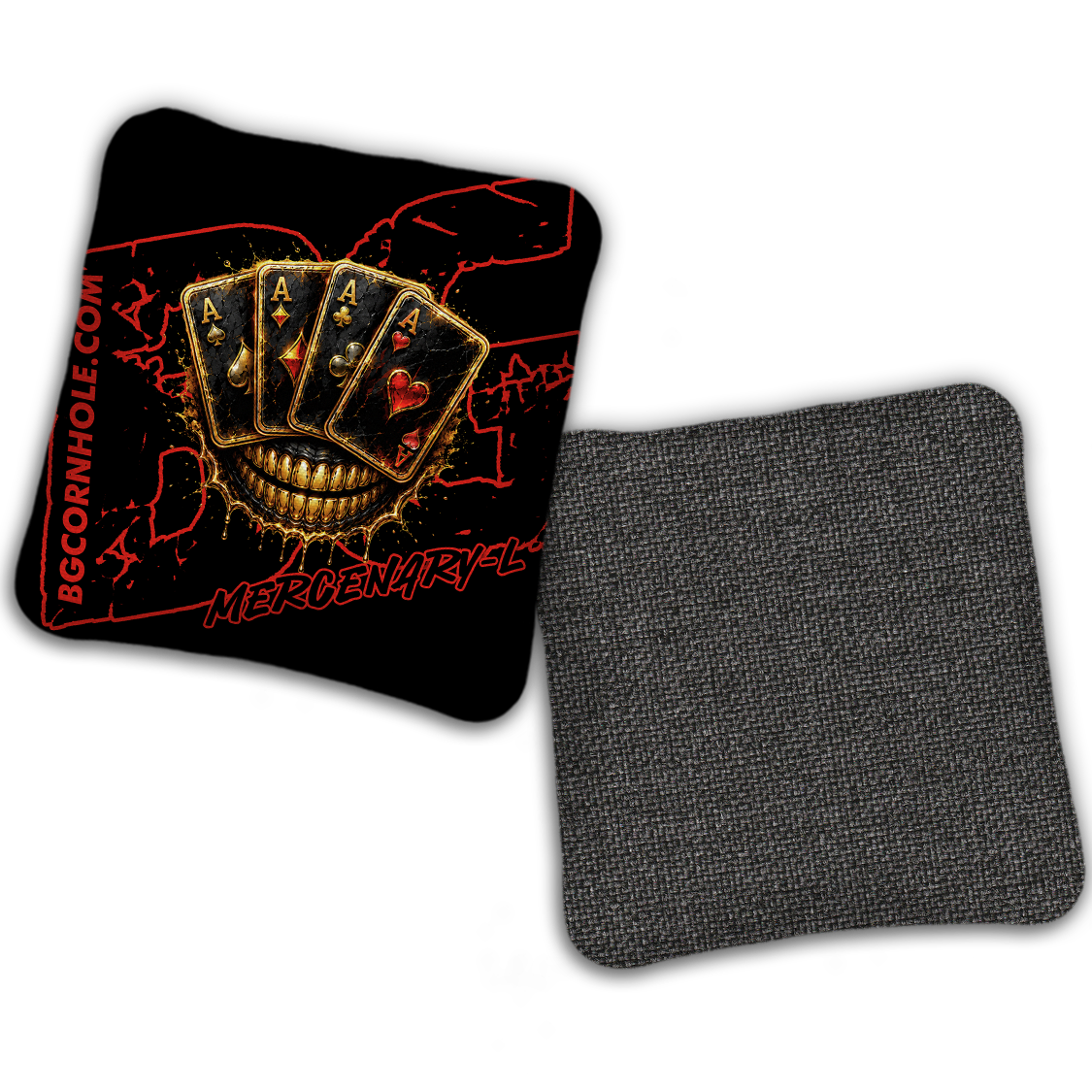 UNSTAMPED BG Multiple Bag Models "DEAD MANS HAND " - Cornhole Bags - SET OF 4 BAGS