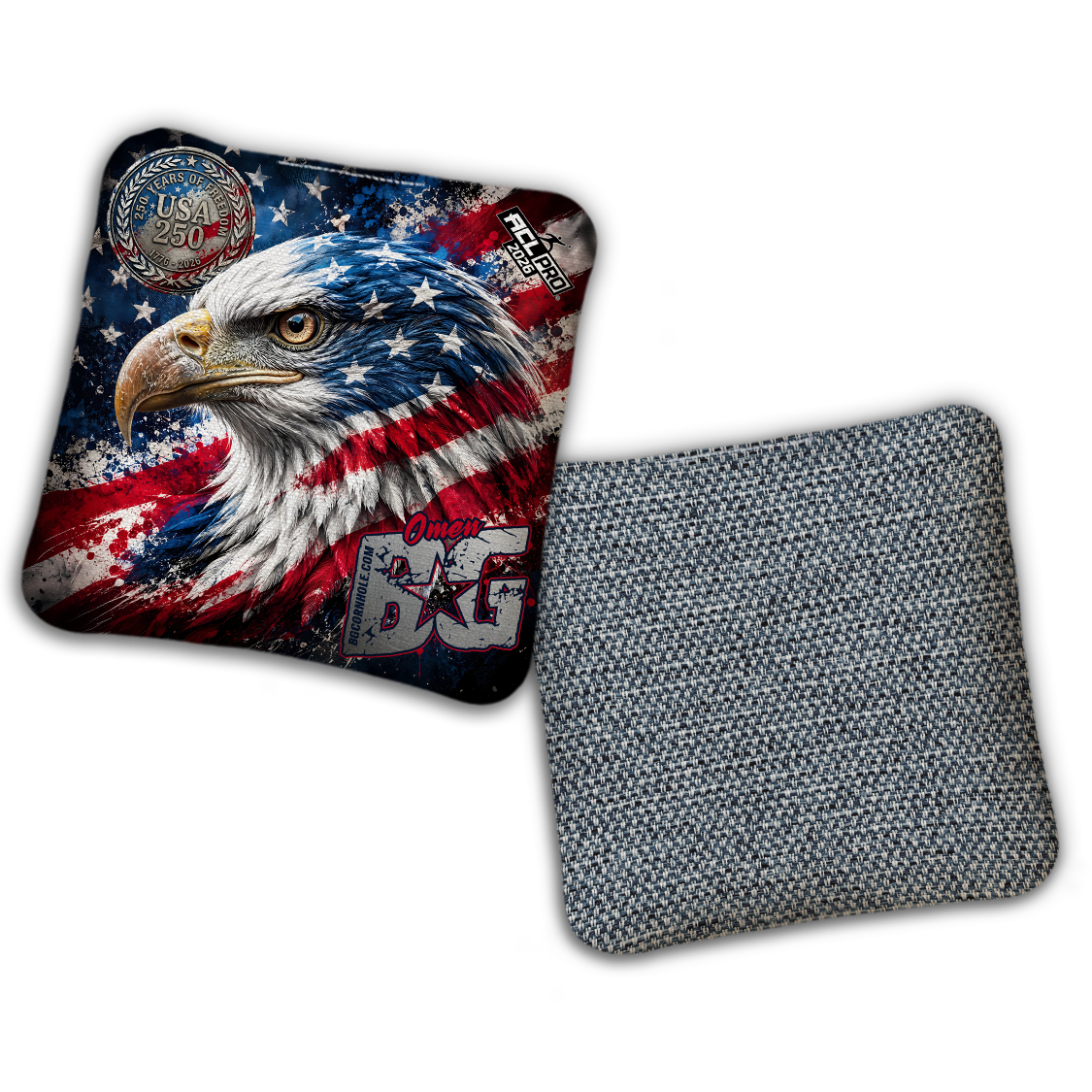 2026 BG "USA 250 FLAG" - ACL Pro Stamped Cornhole Bags - SET OF 4 BAGS