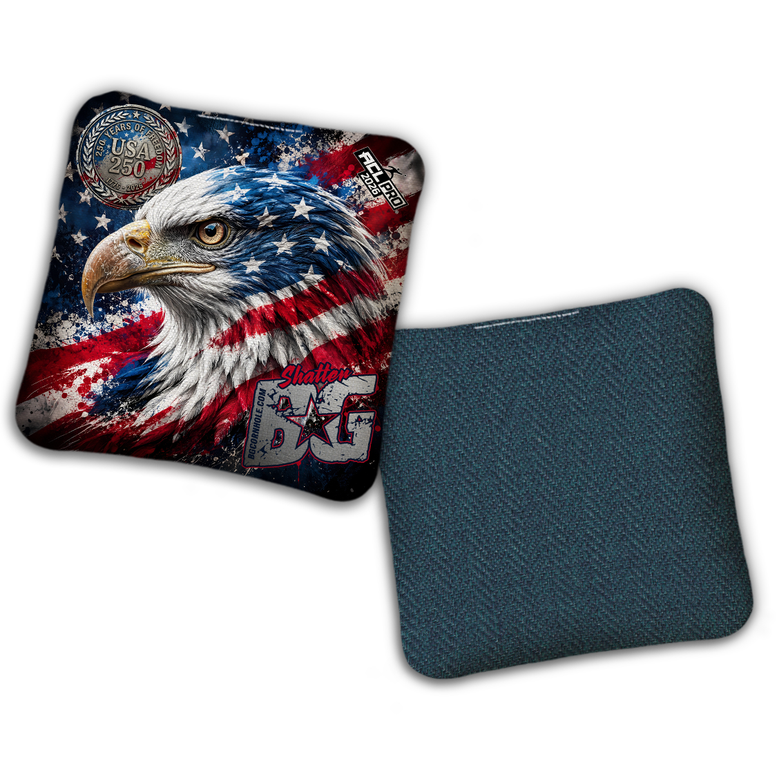 2026 BG "USA 250 FLAG" - ACL Pro Stamped Cornhole Bags - SET OF 4 BAGS