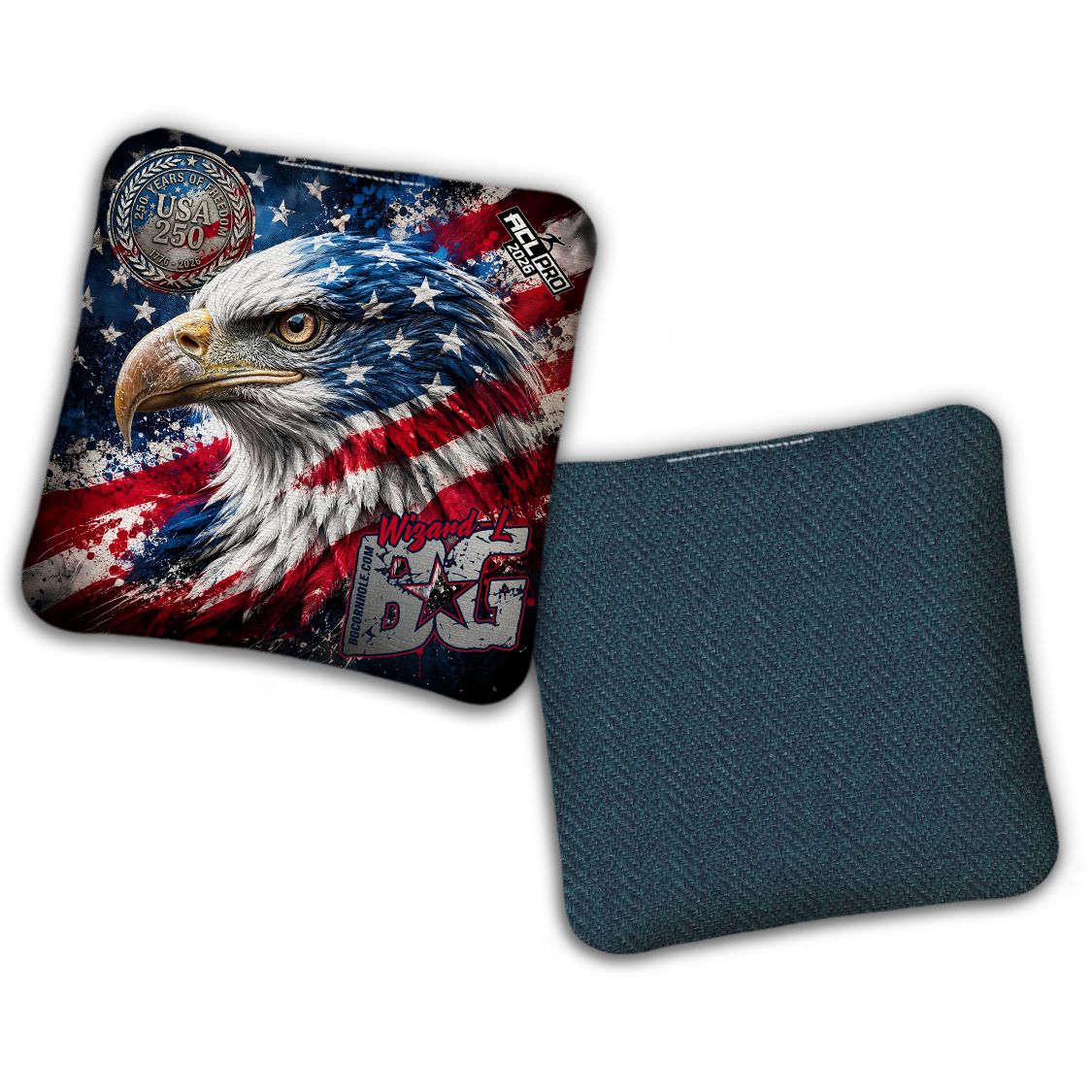 2026 BG "USA 250 FLAG" - ACL Pro Stamped Cornhole Bags - SET OF 4 BAGS