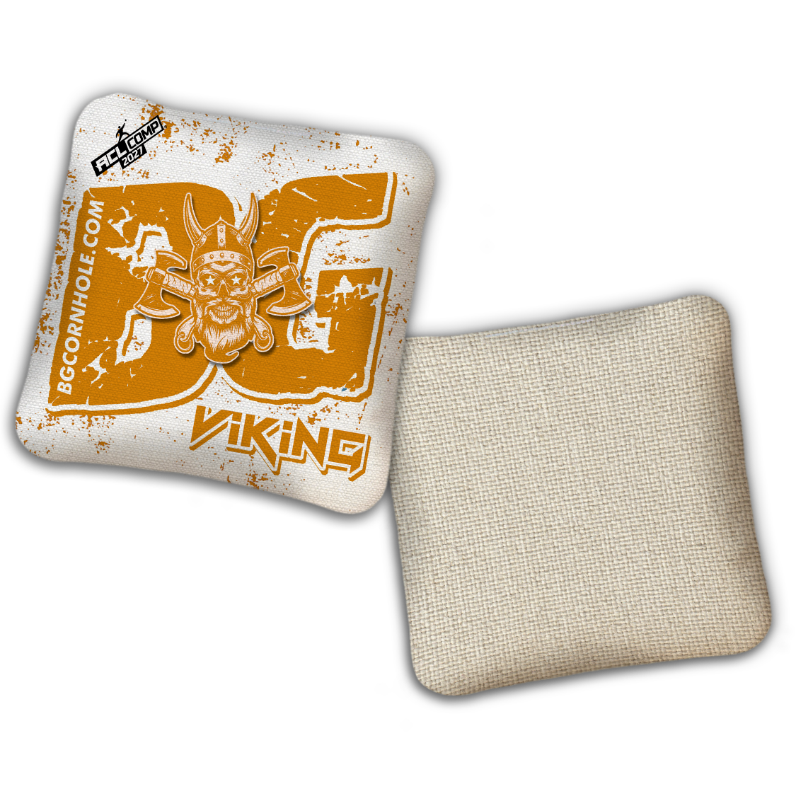 2027 BG VIKING - "BATTLE MASK" - ACL Comp Stamped Cornhole Bags - SET OF 4 BAGS