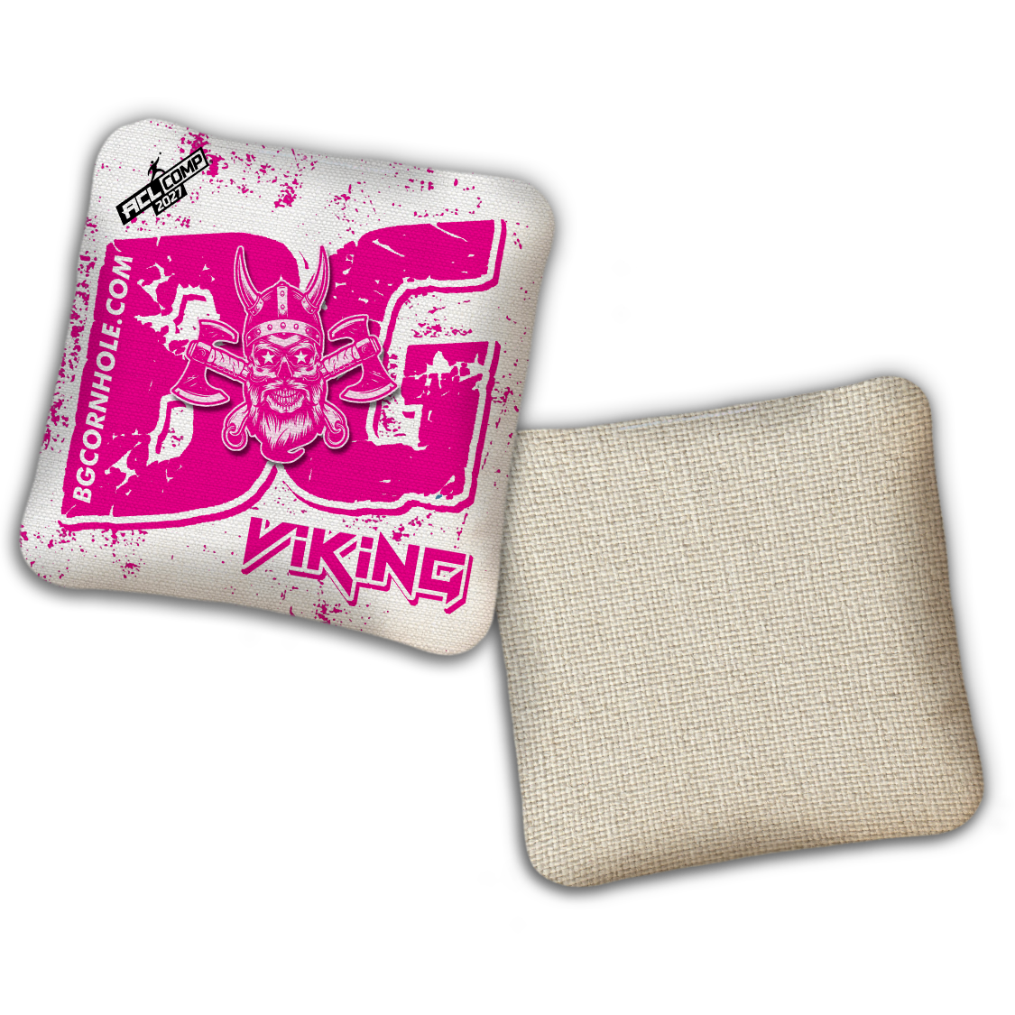 2027 BG VIKING - "BATTLE MASK" - ACL Comp Stamped Cornhole Bags - SET OF 4 BAGS