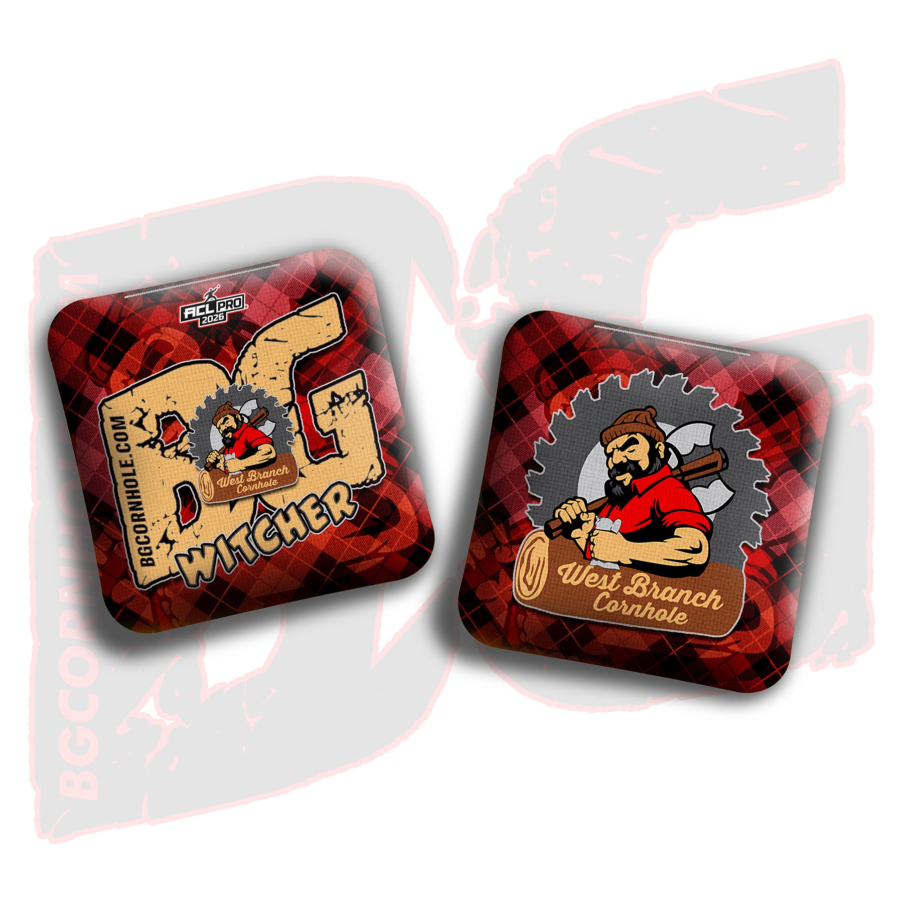 2026 BG Multiple Bag Models - "West Branch Cornhole” Collab - ACL Pro Stamped Cornhole Bags - SET OF 4 BAGS