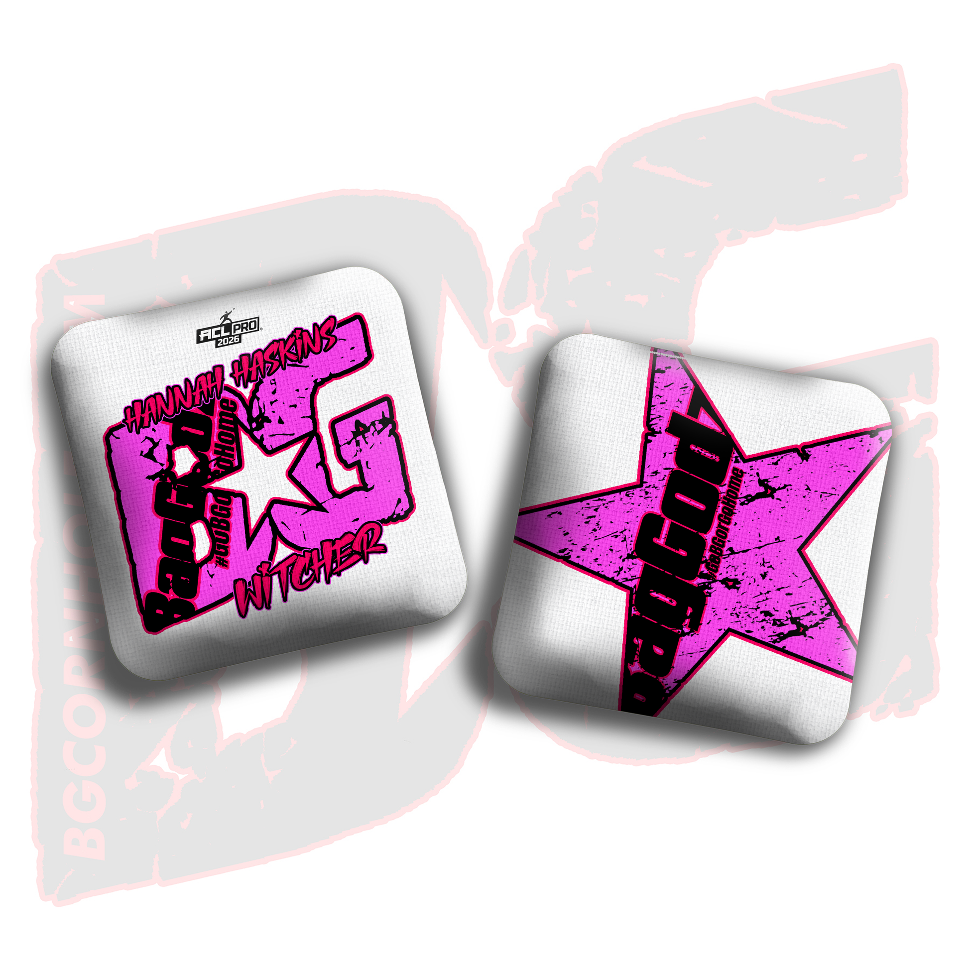 2026 BG Multiple Bag Models  - "Hannah Haskins” - ACL Pro Stamped Cornhole Bags - SET OF 4 BAGS
