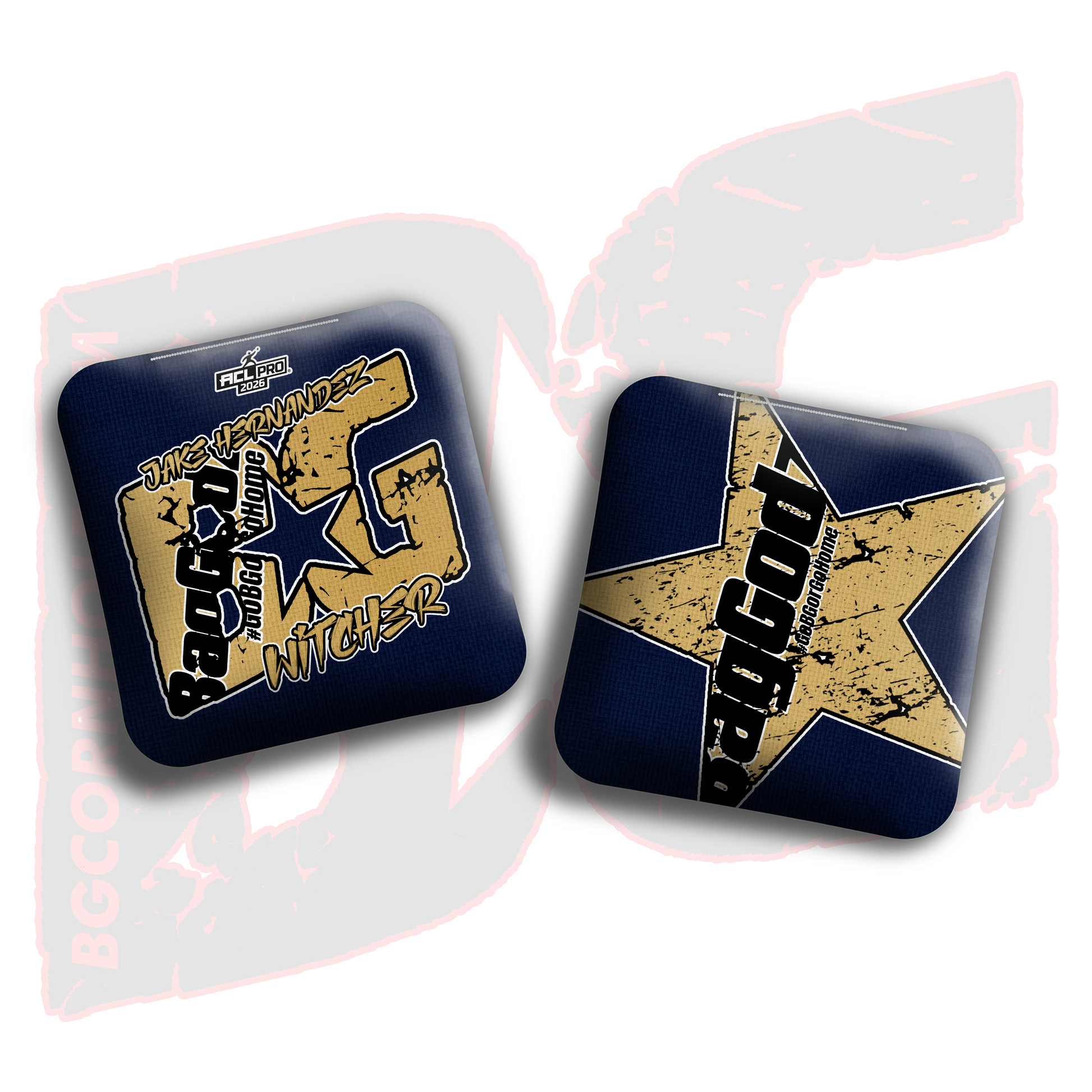 2026 BG Multiple Bag Models  - "Jake Hernandez” - ACL Pro Stamped Cornhole Bags - SET OF 4 BAGS