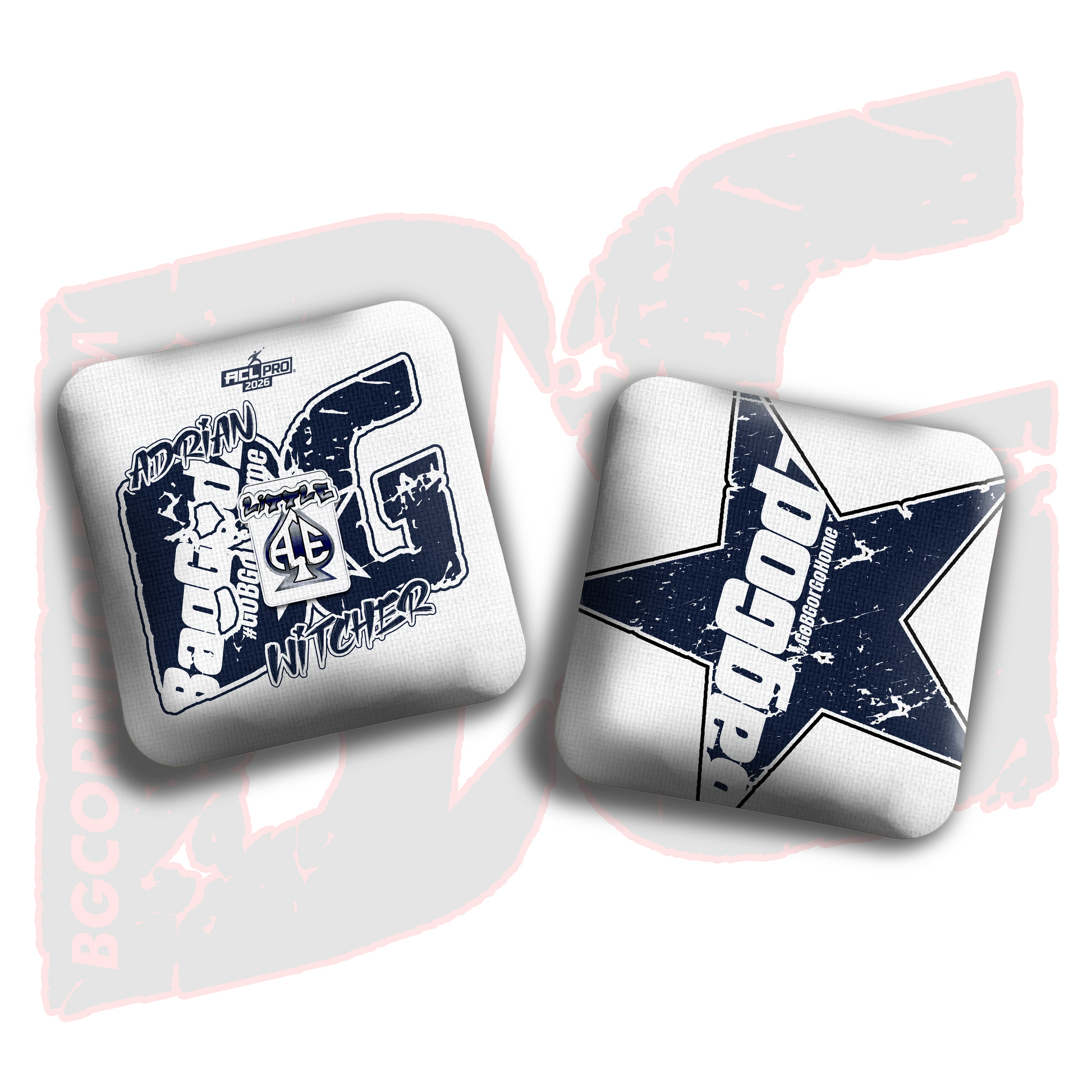 2026 BG Multiple Bag Models  - "Adrian Clark” - ACL Pro Stamped Cornhole Bags - SET OF 4 BAGS