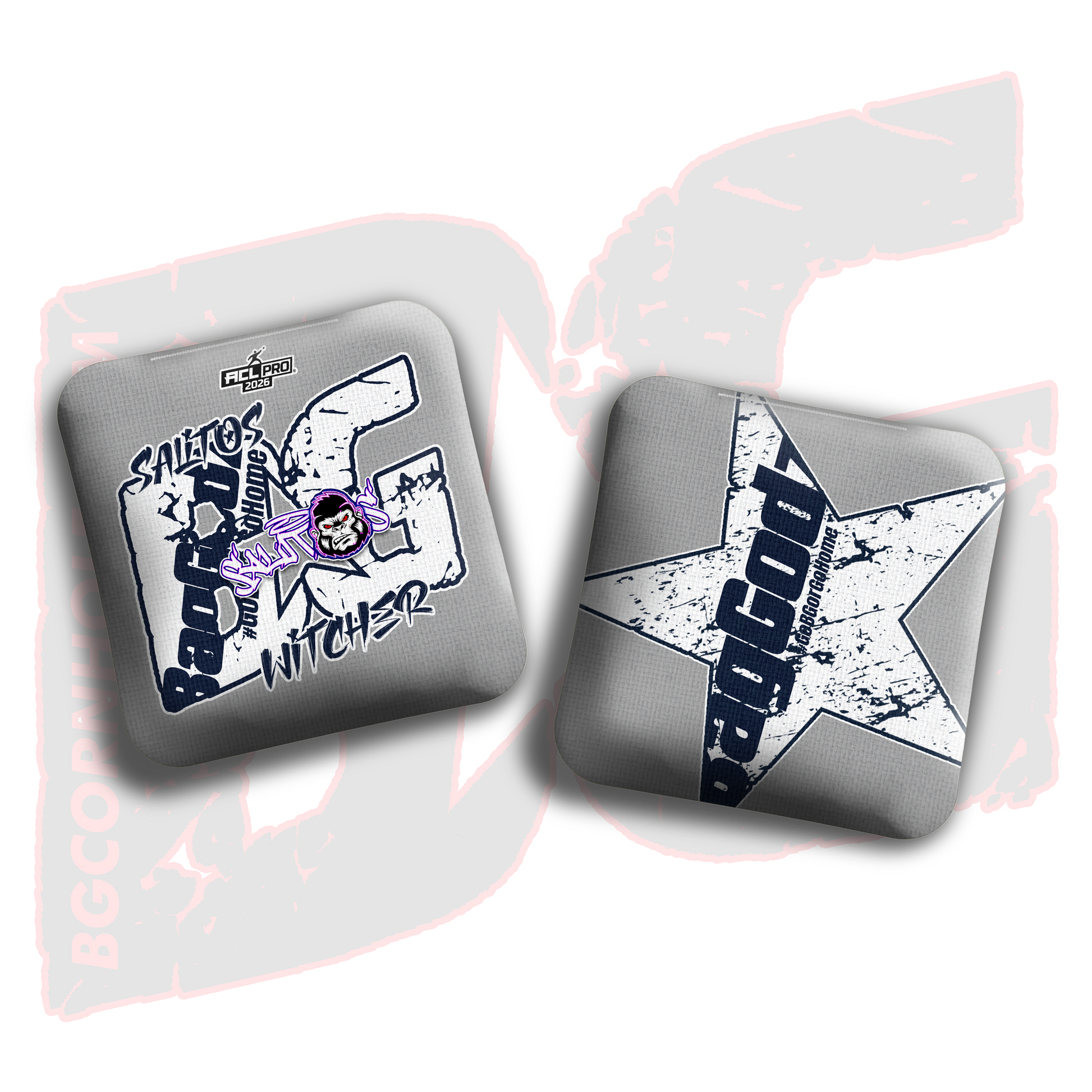 2026 BG Multiple Bag Models  - "Sal Sandoval” - ACL Pro Stamped Cornhole Bags - SET OF 4 BAGS