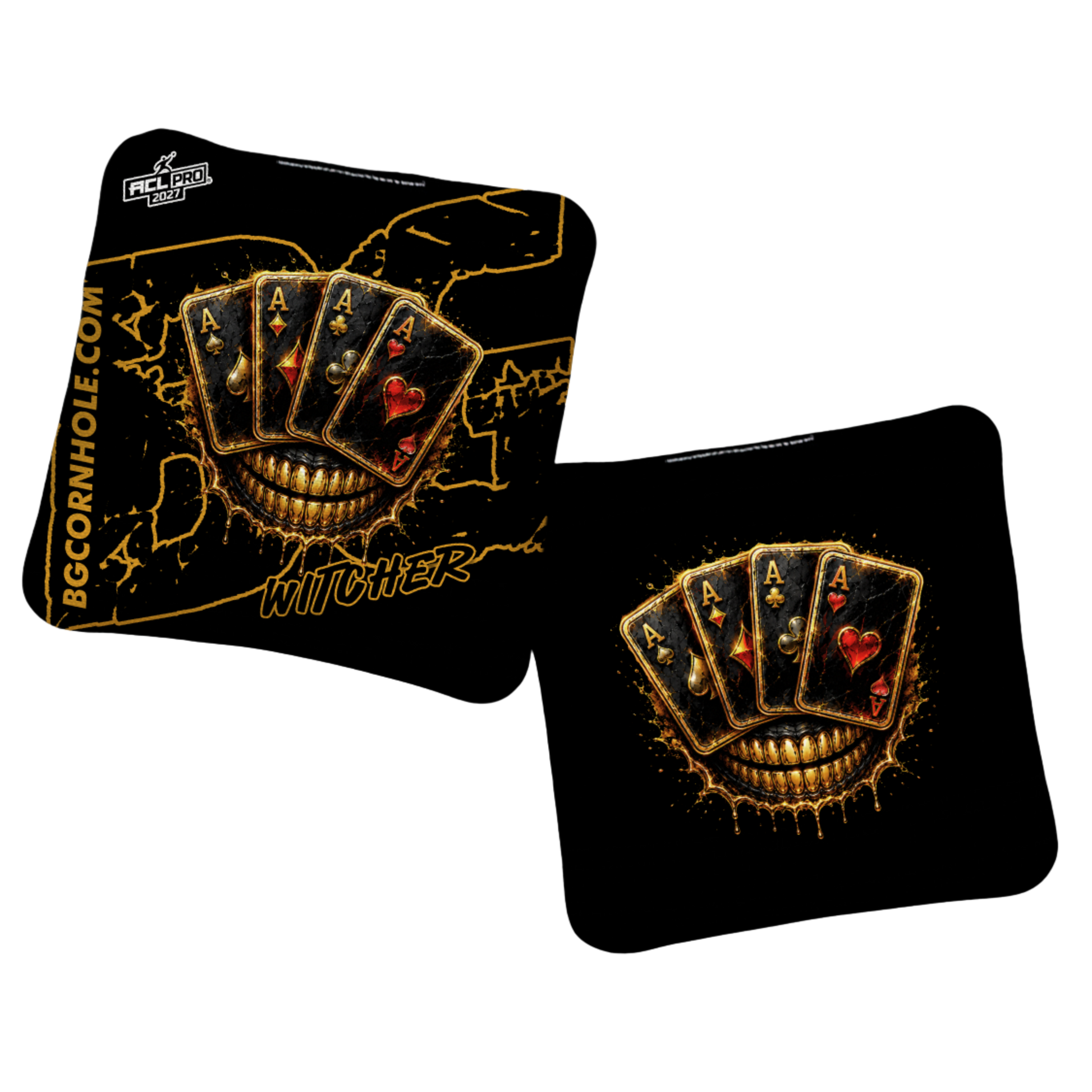 2027 BG Multiple Bag Models "DEAD MANS HAND " - ACL Pro Stamped Cornhole Bags - SET OF 4 BAGS