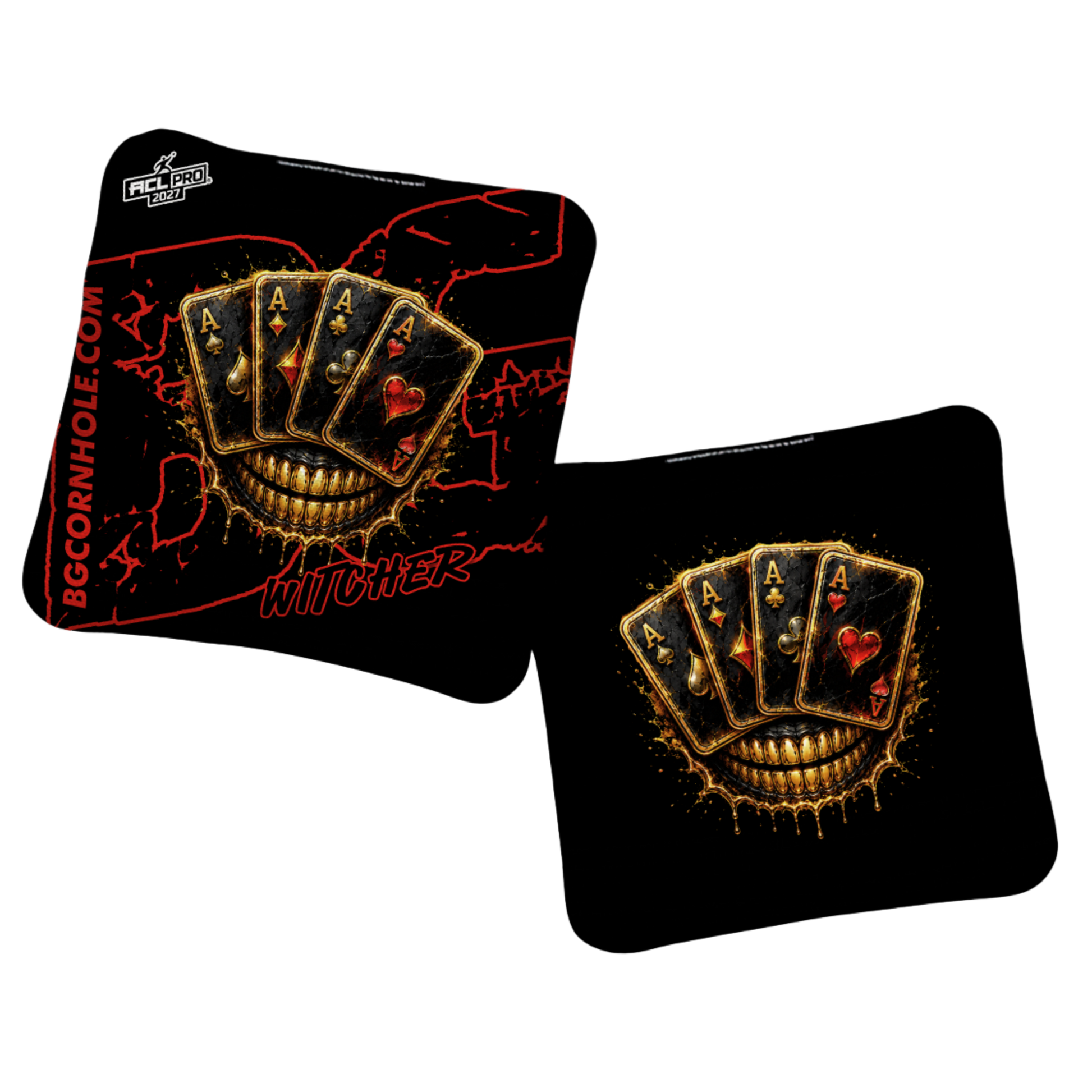 2027 BG Multiple Bag Models "DEAD MANS HAND " - ACL Pro Stamped Cornhole Bags - SET OF 4 BAGS