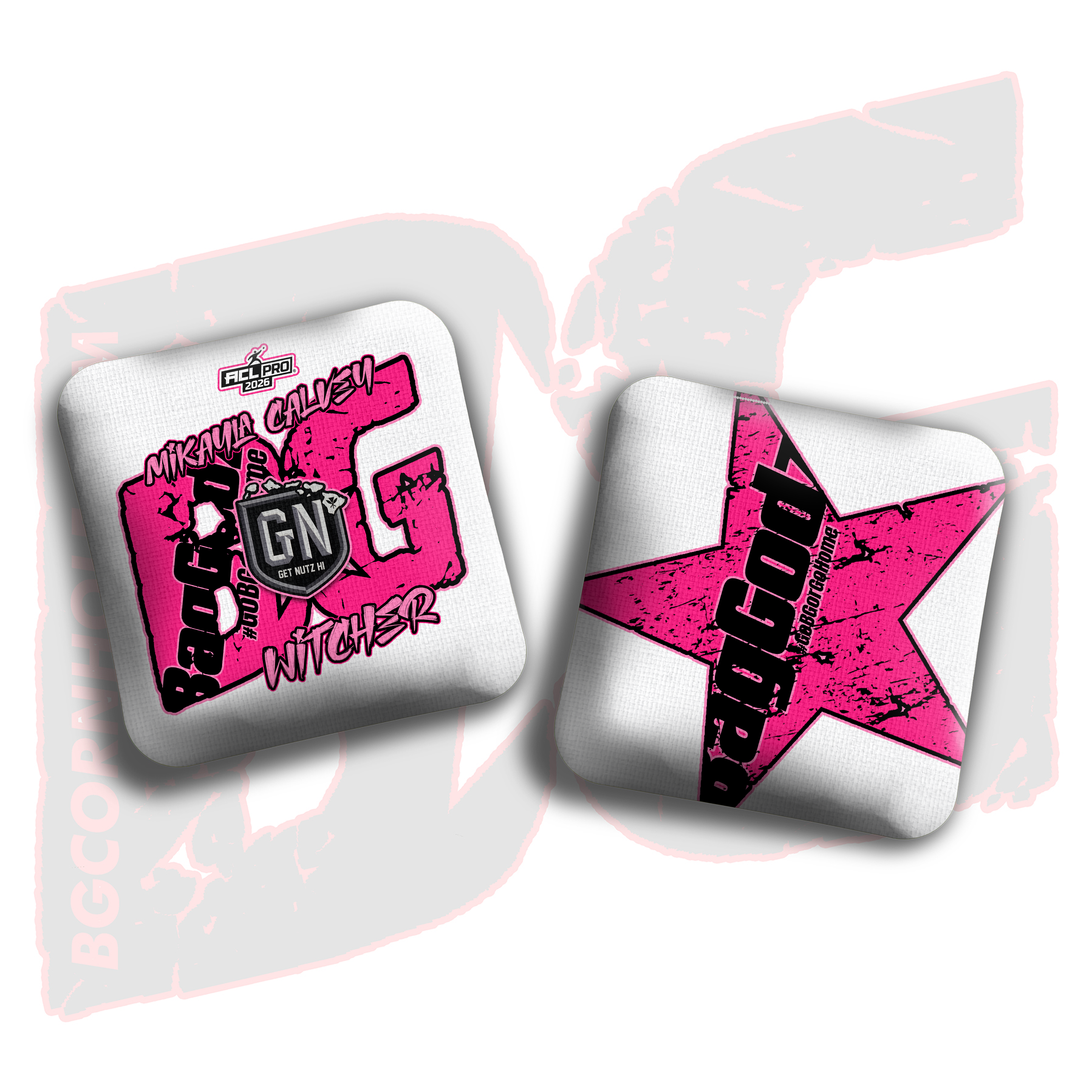2026 BG Multiple Bag Models  - "Mikayla Calvey” - ACL Pro Stamped Cornhole Bags - SET OF 4 BAGS