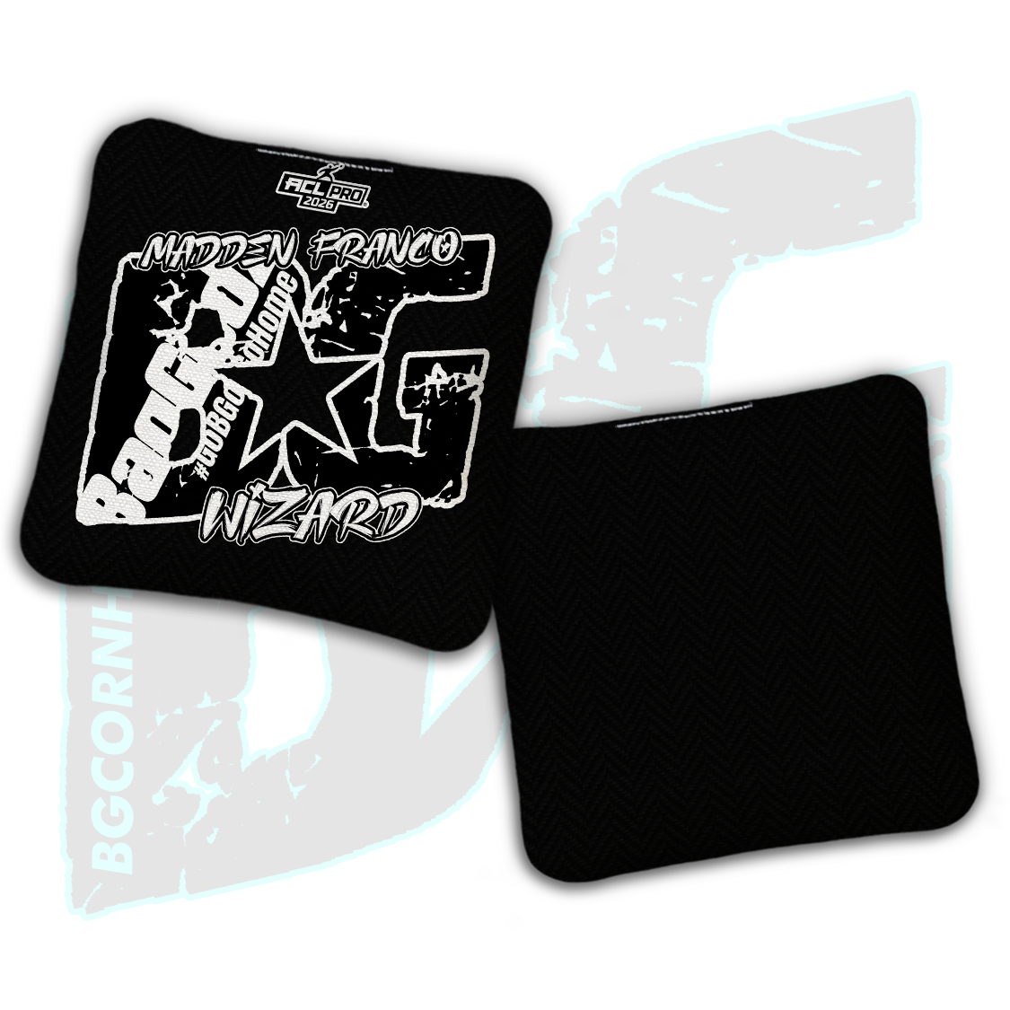 2026 BG Multiple Bag Models  - "Madden Franco” - ACL Pro Stamped Cornhole Bags - SET OF 4 BAGS