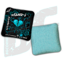 Load image into Gallery viewer, 2026 BG Multiple Bag Models "Aqua Anti Valentines Day" - ACL Pro Stamped Cornhole Bags - SET OF 4 BAGS