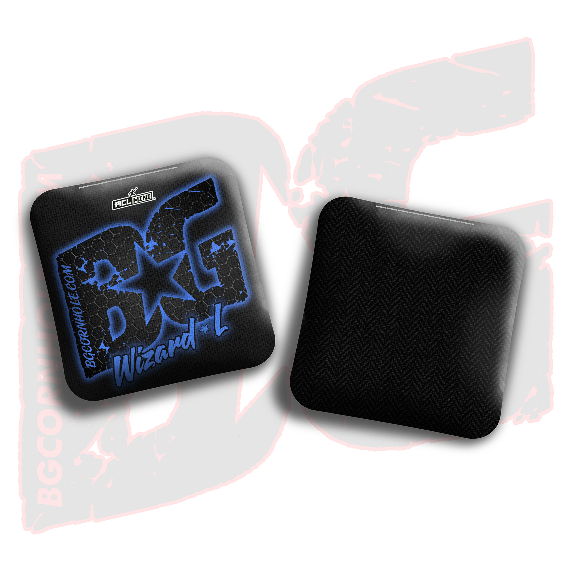 BG Multiple Bag Models - "Hex Glow" - 4" ACL Mini Stamped Cornhole Bags- Set of 4 Bags