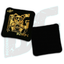 Load image into Gallery viewer, 2026 Multiple Bag Models - DK x BG "Gold Cash Bear" - ACL Pro Stamped Cornhole Bags - Set of 4 Bags