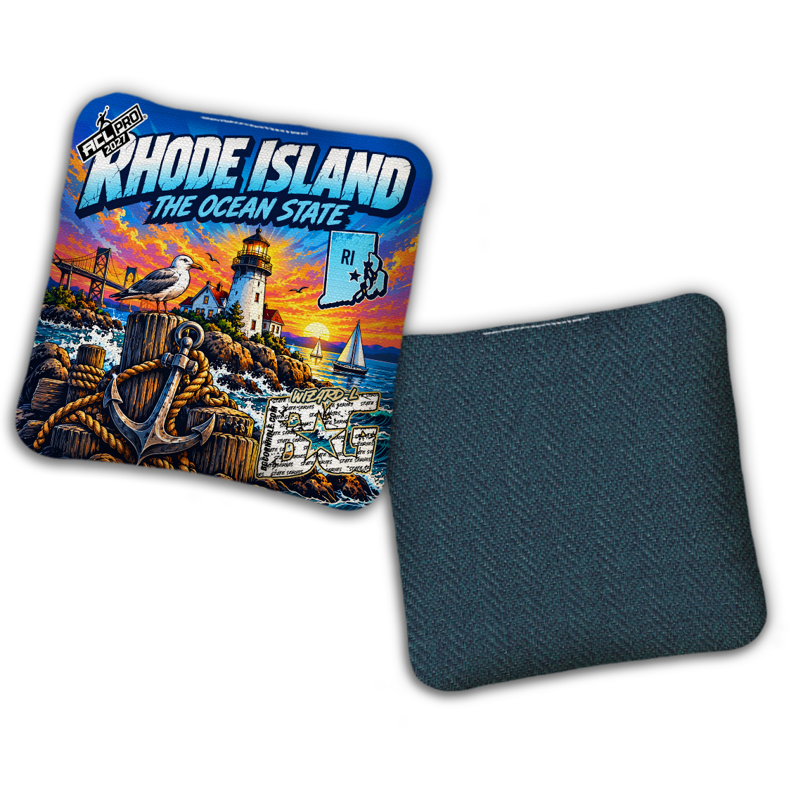 2027 BG Multiple Bag Models "Rhode Island Ocean State" - ACL Pro Stamped Cornhole Bags