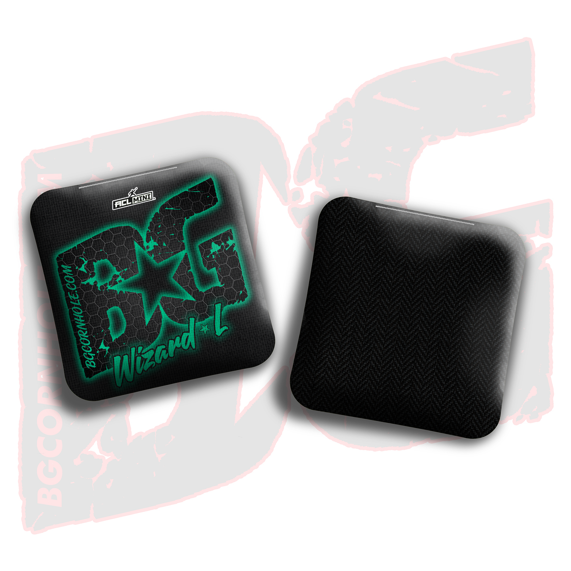 BG Multiple Bag Models - "Hex Glow" - 4" ACL Mini Stamped Cornhole Bags- Set of 4 Bags