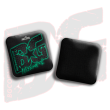 Load image into Gallery viewer, BG Multiple Bag Models - &quot;Hex Glow&quot; - 4&quot; ACL Mini Stamped Cornhole Bags- Set of 4 Bags