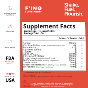 F'ing "Nootropic Pre-Workout" Supplement - Unleash Your Focus and Power