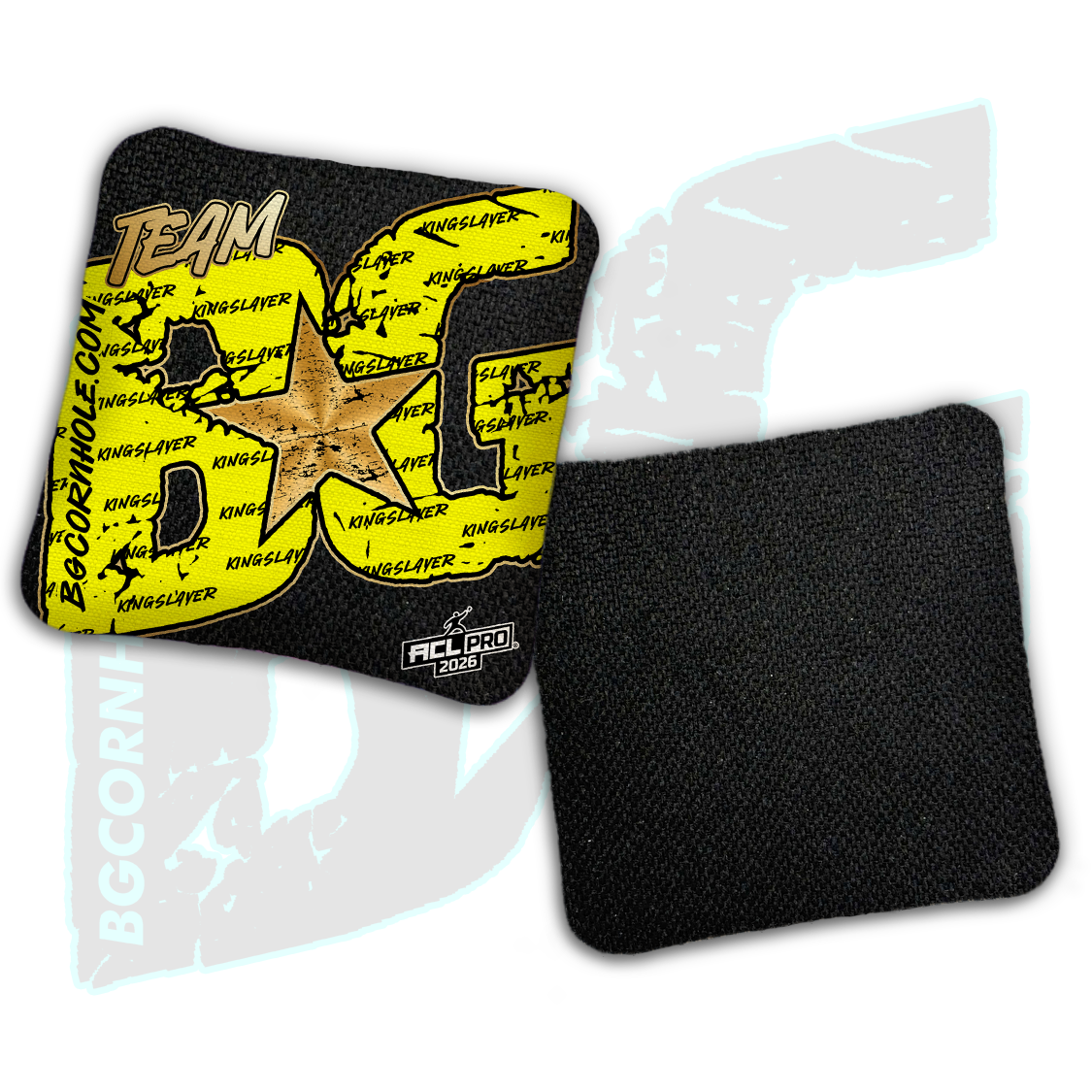 2026 BG Kingslayer "Big BG Colormatch" - ACL Pro Stamped Cornhole Bags - SET OF 4 BAGS