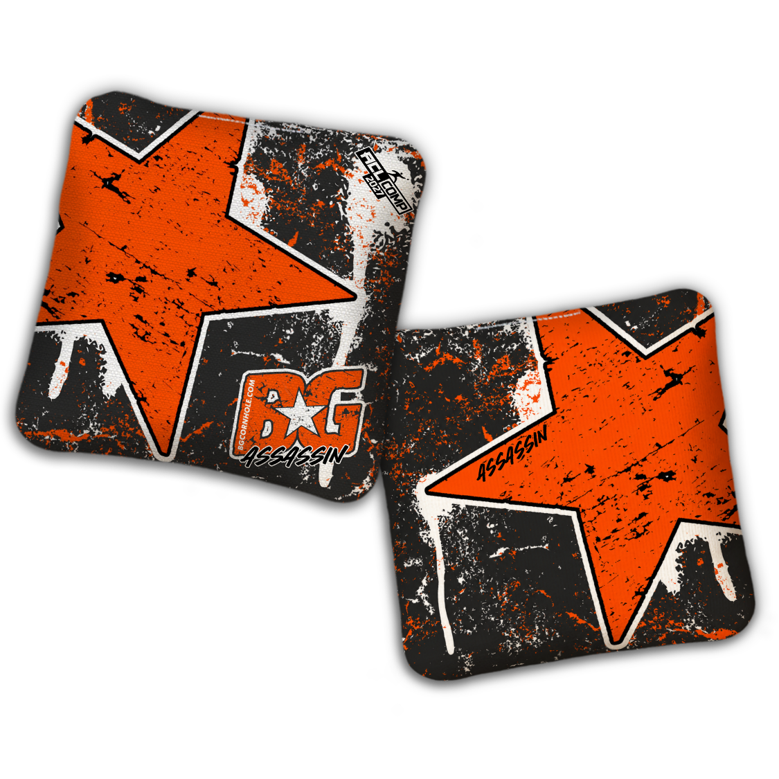 2027 BG Multiple Bag Models - "BATTLE STAR" - ACL Comp Stamped Cornhole Bags - SET OF 4 BAGS