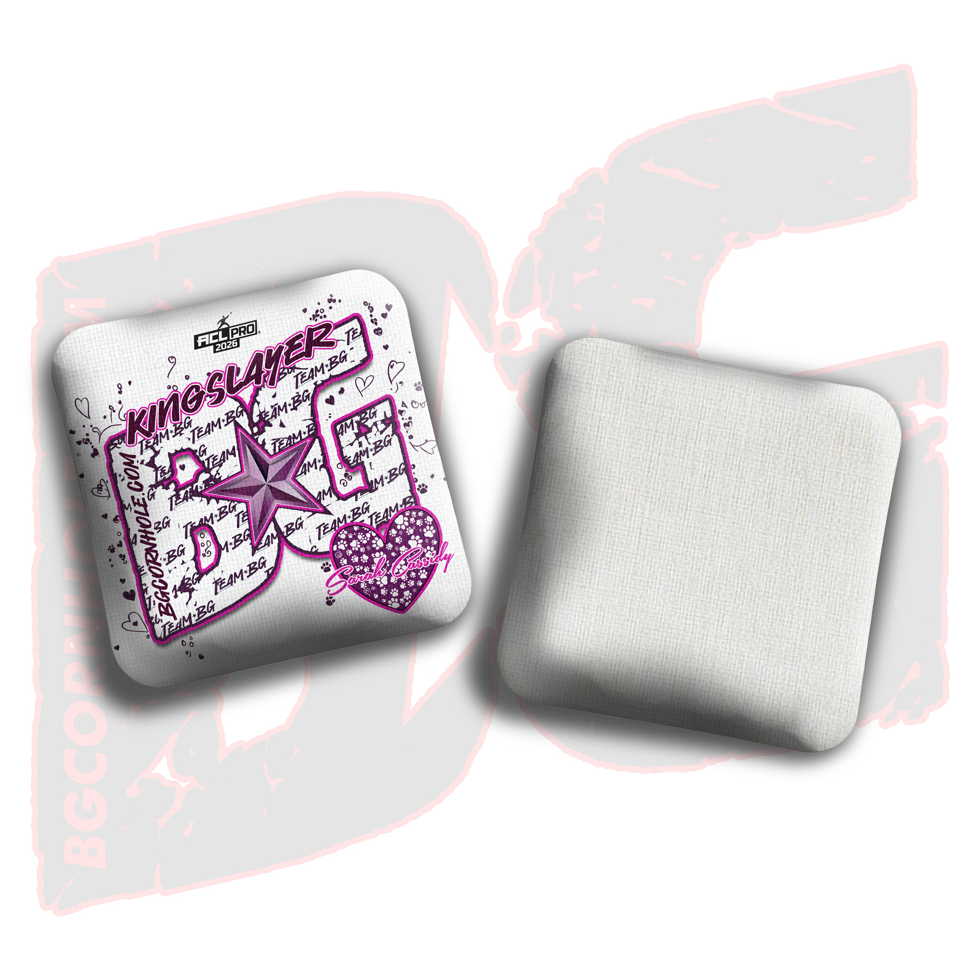 2026 BG Multiple Bag Models  - "Sarah Cassidy” - ACL Pro Stamped Cornhole Bags - SET OF 4 BAGS