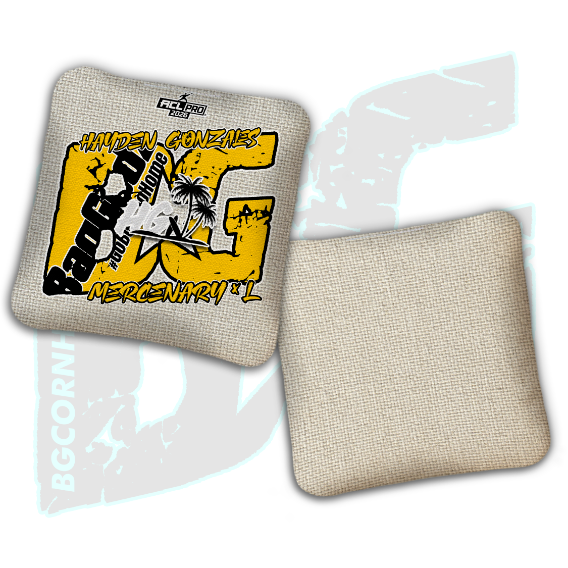 2026 BG Multiple Bag Models  - "Hayden Gonzales” - ACL Pro Stamped Cornhole Bags - SET OF 4 BAGS