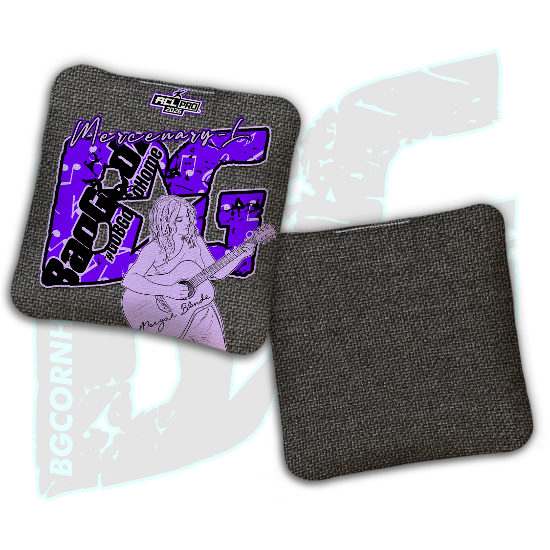 2026 BG Multiple Bag Models  - "Morgan Blonde Notes” - ACL Pro Stamped Cornhole Bags - SET OF 4 BAGS