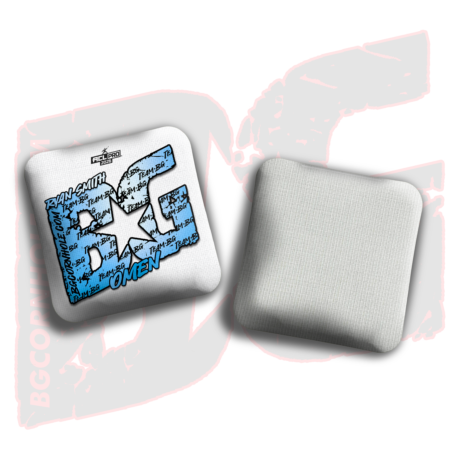 2026 BG Multiple Bag Models  - "Ryan Smith - Team BG” - ACL Pro Stamped Cornhole Bags - SET OF 4 BAGS