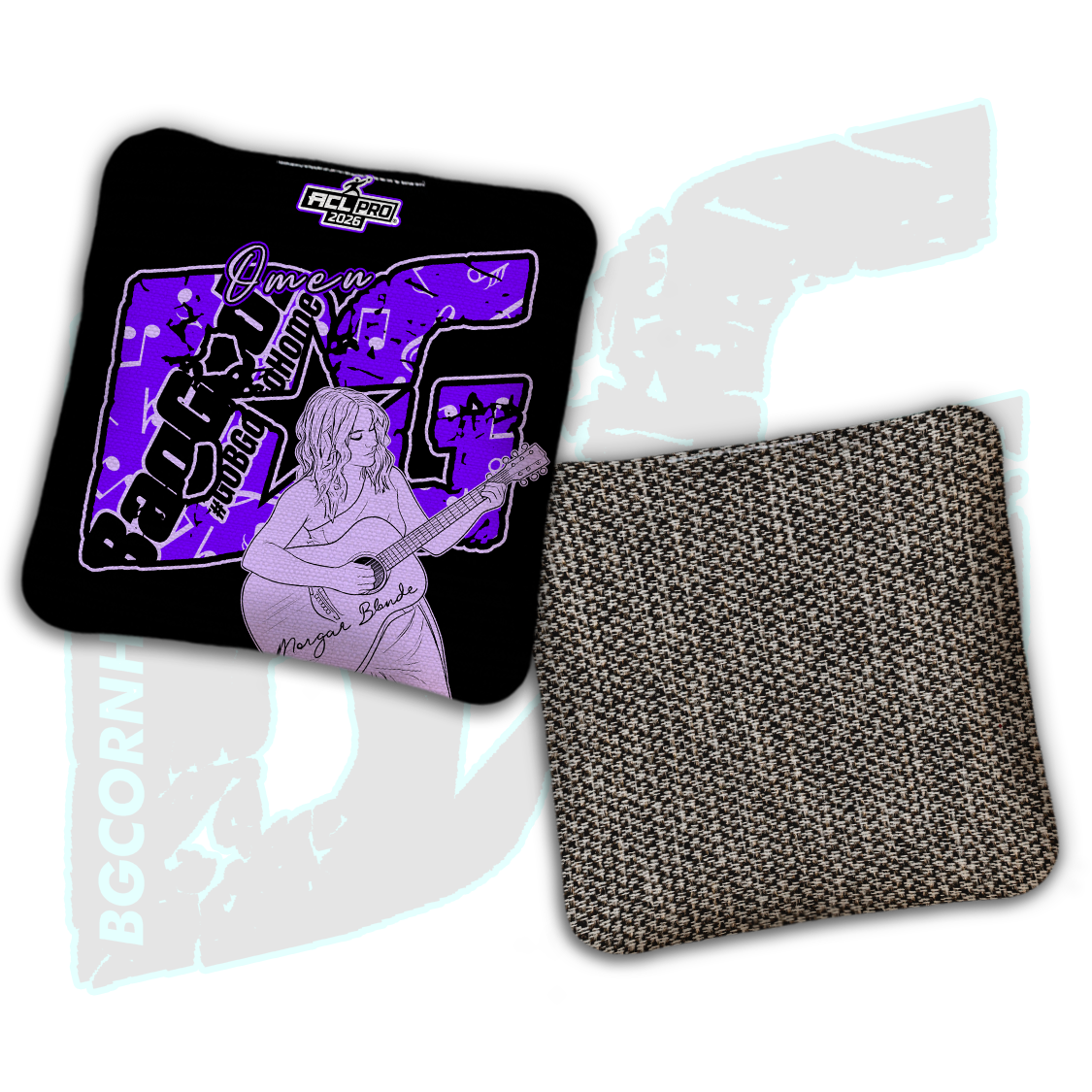 2026 BG Multiple Bag Models  - "Morgan Blonde Notes” - ACL Pro Stamped Cornhole Bags - SET OF 4 BAGS
