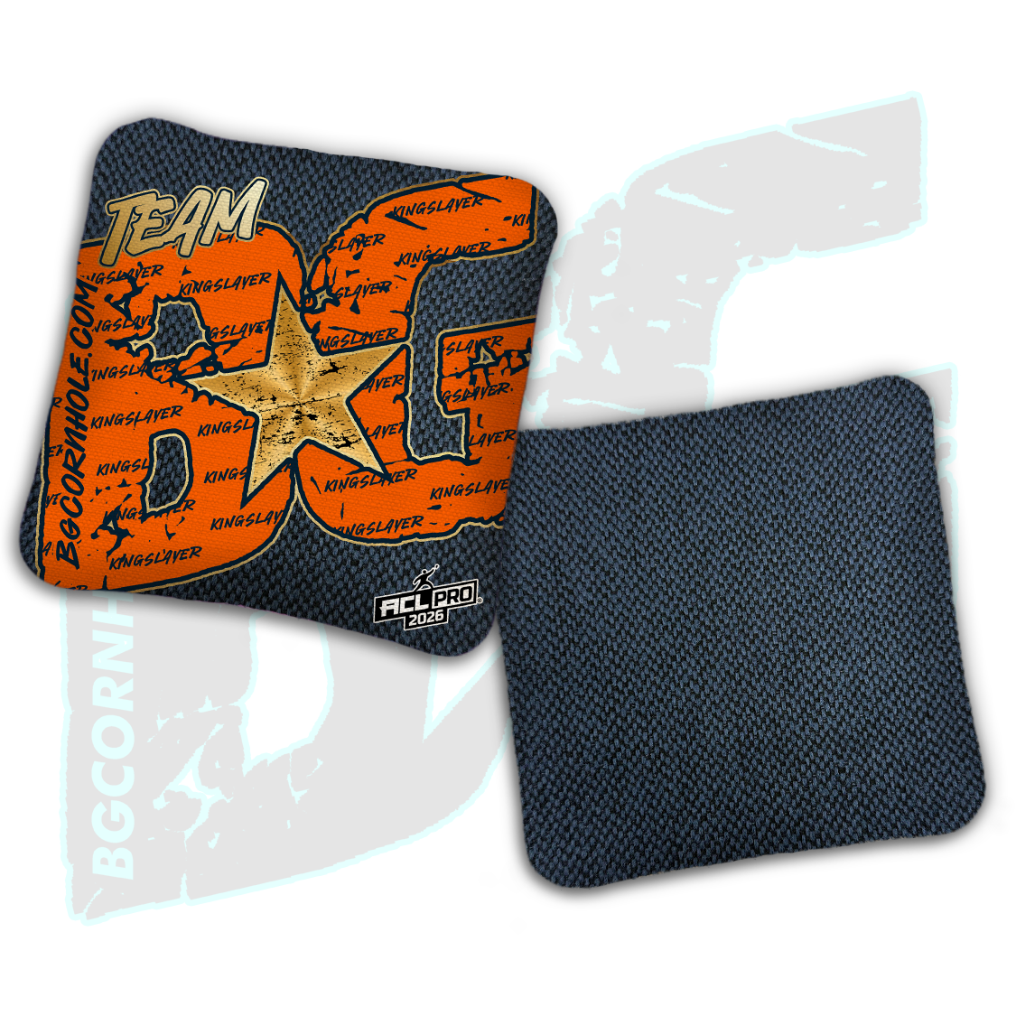 2026 BG Kingslayer "Big BG Colormatch" - ACL Pro Stamped Cornhole Bags - SET OF 4 BAGS