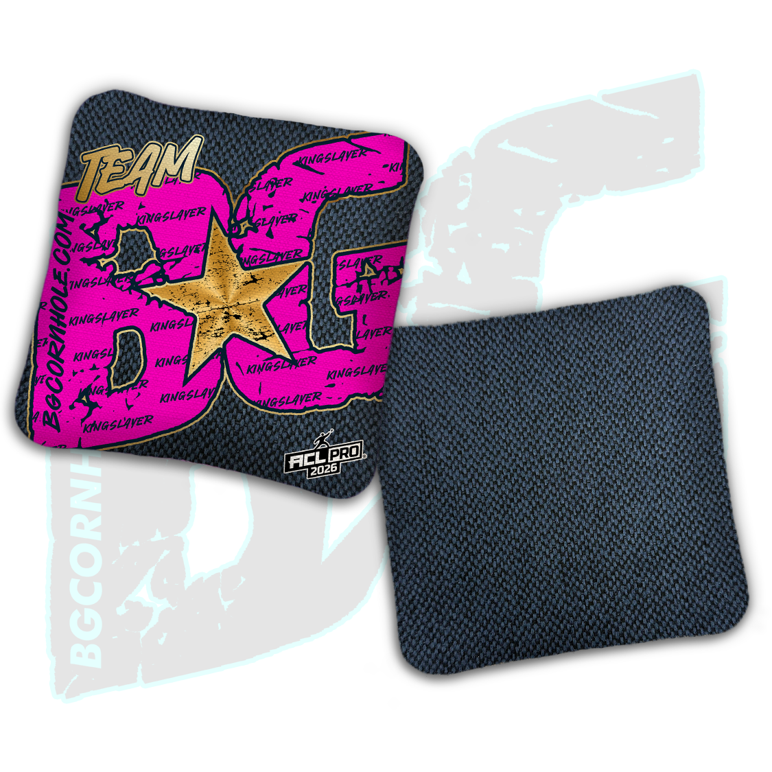 2026 BG Kingslayer "Big BG Colormatch" - ACL Pro Stamped Cornhole Bags - SET OF 4 BAGS