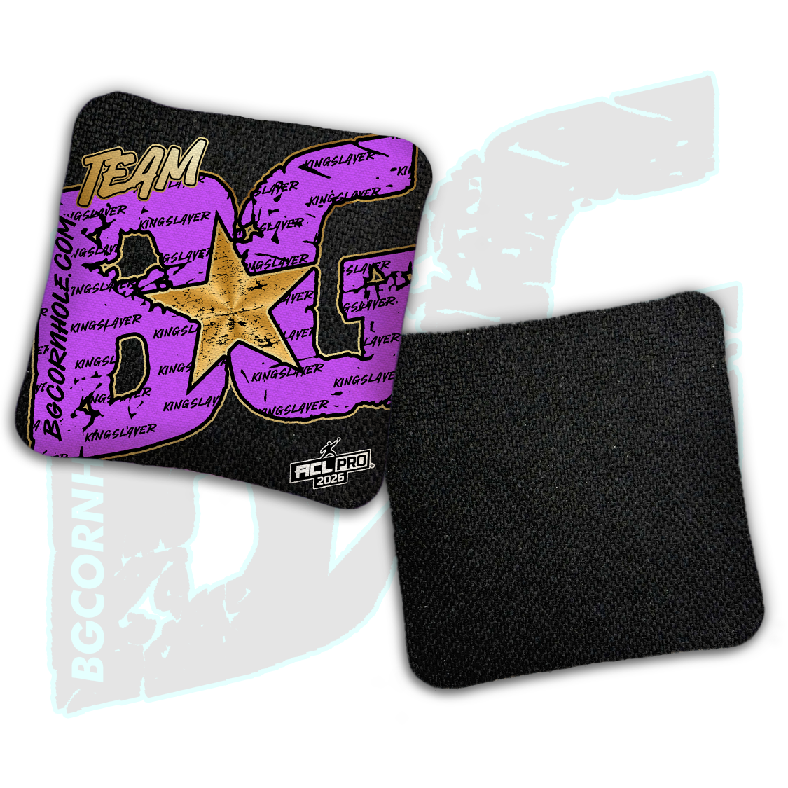 2026 BG Kingslayer "Big BG Colormatch" - ACL Pro Stamped Cornhole Bags - SET OF 4 BAGS