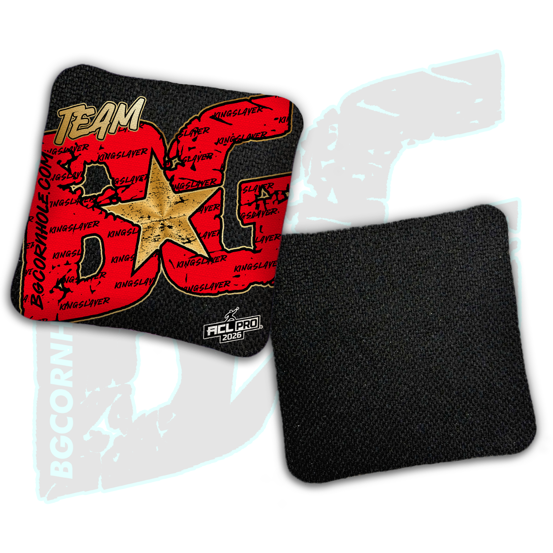 2026 BG Kingslayer "Big BG Colormatch" - ACL Pro Stamped Cornhole Bags - SET OF 4 BAGS