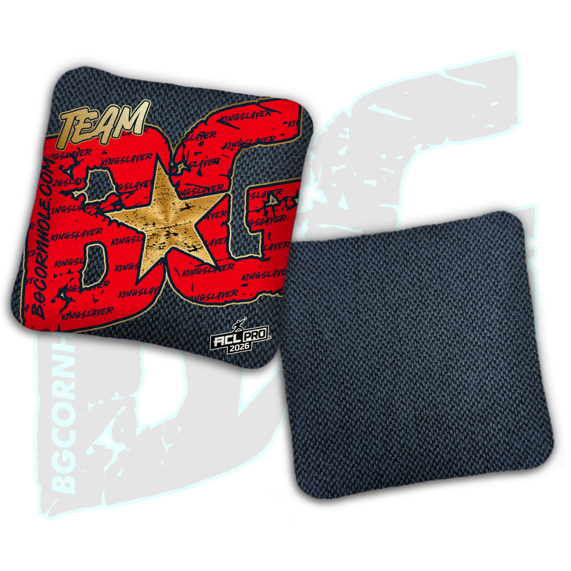 2026 BG Kingslayer "Big BG Colormatch" - ACL Pro Stamped Cornhole Bags - SET OF 4 BAGS
