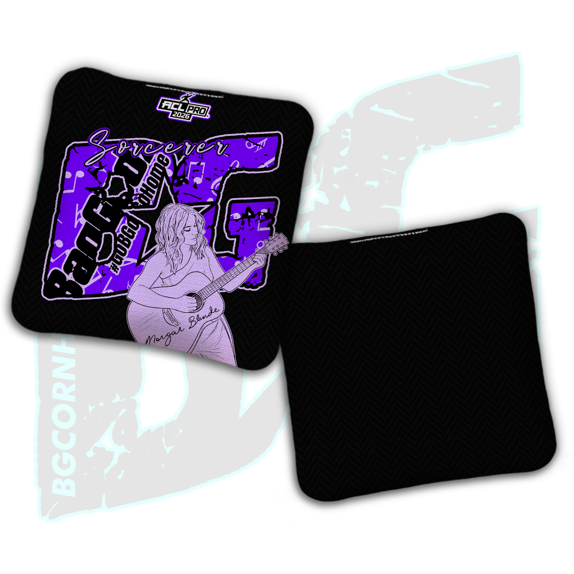 2026 BG Multiple Bag Models  - "Morgan Blonde Notes” - ACL Pro Stamped Cornhole Bags - SET OF 4 BAGS