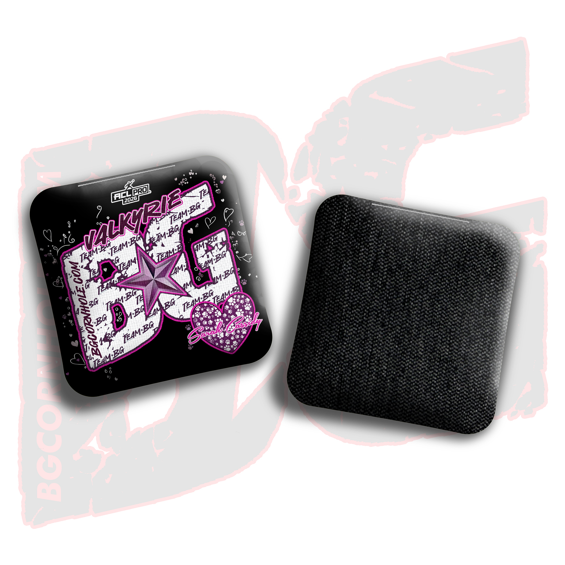 2026 BG Multiple Bag Models  - "Sarah Cassidy” - ACL Pro Stamped Cornhole Bags - SET OF 4 BAGS