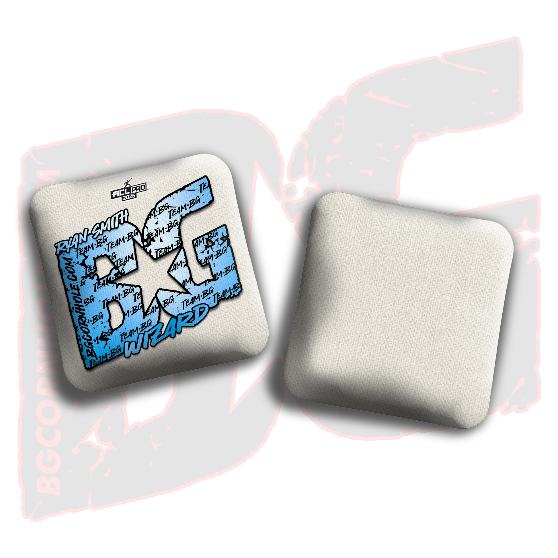 2026 BG Multiple Bag Models  - "Ryan Smith - Team BG” - ACL Pro Stamped Cornhole Bags - SET OF 4 BAGS