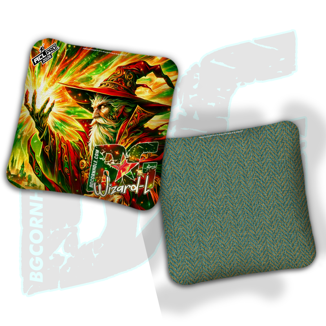 2026 BG Wizard L "Colorful Light Bender" - ACL Pro Stamped Cornhole Bags - SET OF 4 BAGS