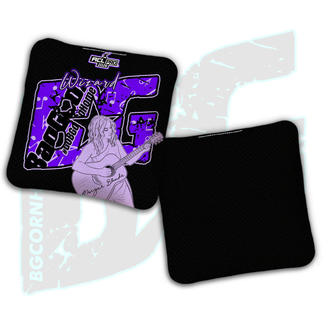 2026 BG Multiple Bag Models  - "Morgan Blonde Notes” - ACL Pro Stamped Cornhole Bags - SET OF 4 BAGS