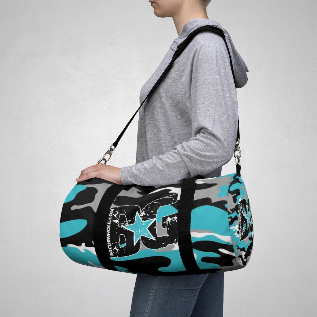 BG Cornhole Blue Camo Duffel Bag